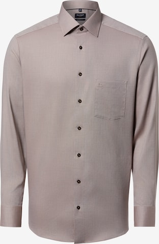 OLYMP Business Shirt in Beige: front