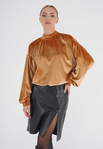 FRESHLIONS Bluse 'Remy' in Braun: Vorderseite