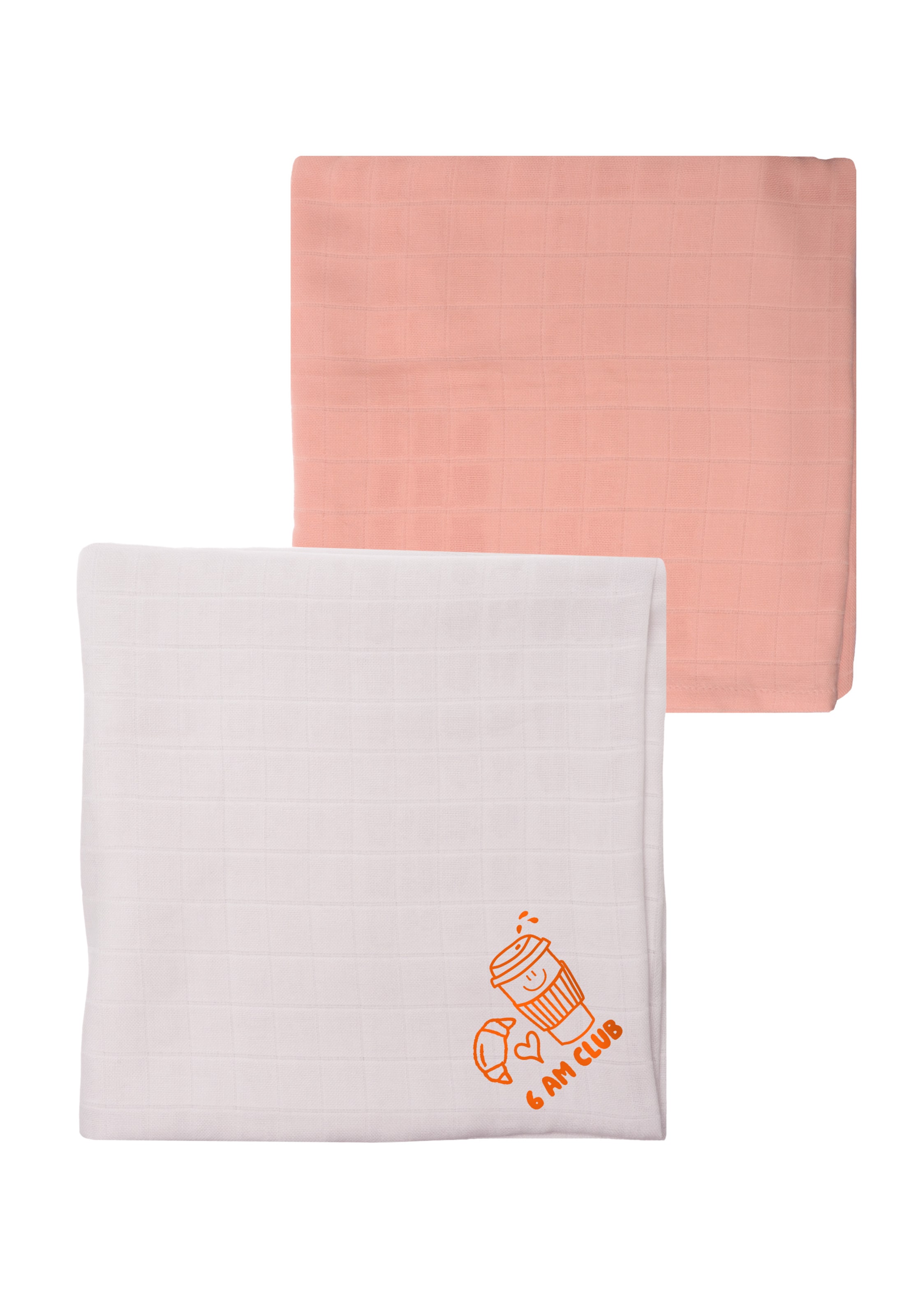 LILIPUT Mullwindel-Set '6AM Club' in Orange: Vorderseite