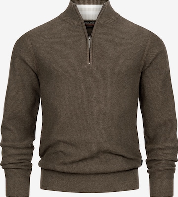 INDICODE JEANS Pullover ' Bull ' in Grau: Vorderseite