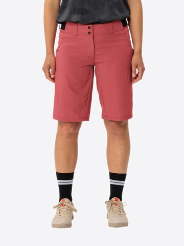 VAUDE Regular Outdoor trousers 'Loamer' in Red: front