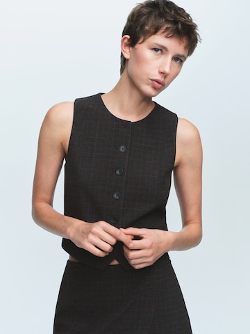 MANGO Gilet 'STUARD' in Bruin: voorkant