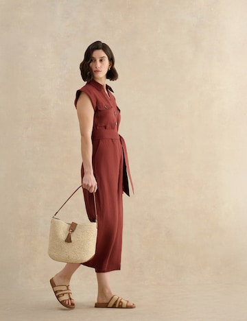 Hobbs London Jumpsuit in Brown: side