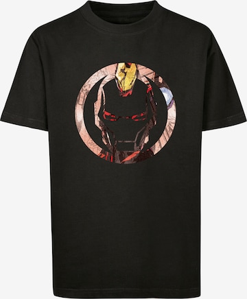 F4NT4STIC Shirt 'Superhelden Iron Man' in Black: front
