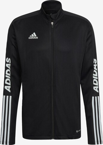 Giacca per l'allenamento di ADIDAS SPORTSWEAR in nero: frontale