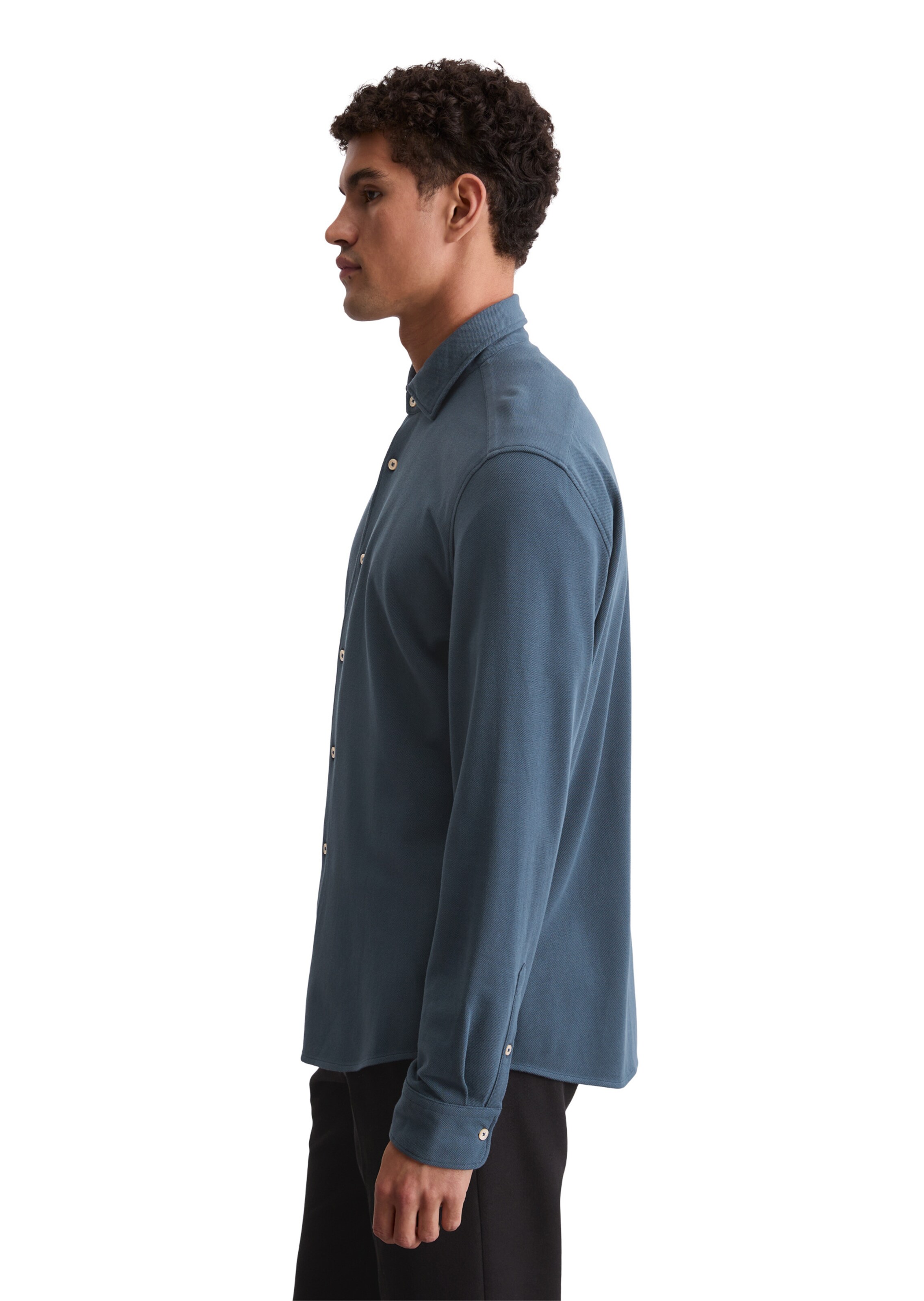 mėlyna Marc O'Polo Standartinis modelis Marškiniai