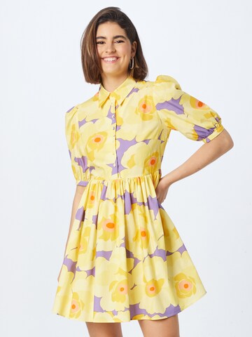 Robe-chemise PAUL & JOE en jaune : devant