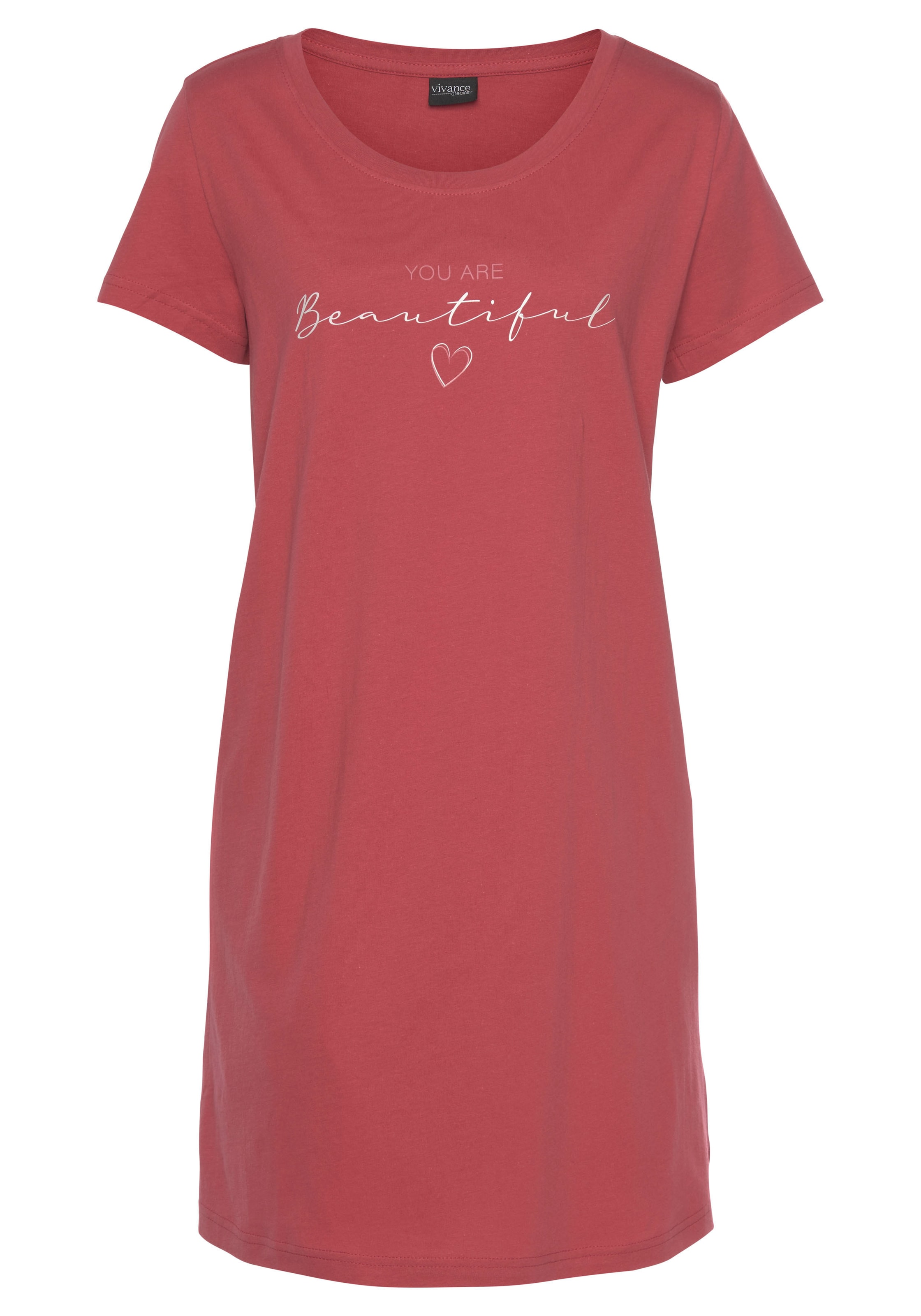 VIVANCE Nočná košieľka - Červená: predná strana