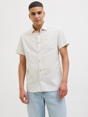 JACK & JONES Comfort Fit Πουκάμισο 'JJAbel' σε λευκό: μπροστά