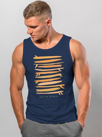 Neverless Shirt 'Surf Boards South' in Blue