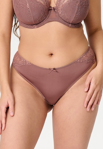 Slip di LingaDore in marrone: frontale