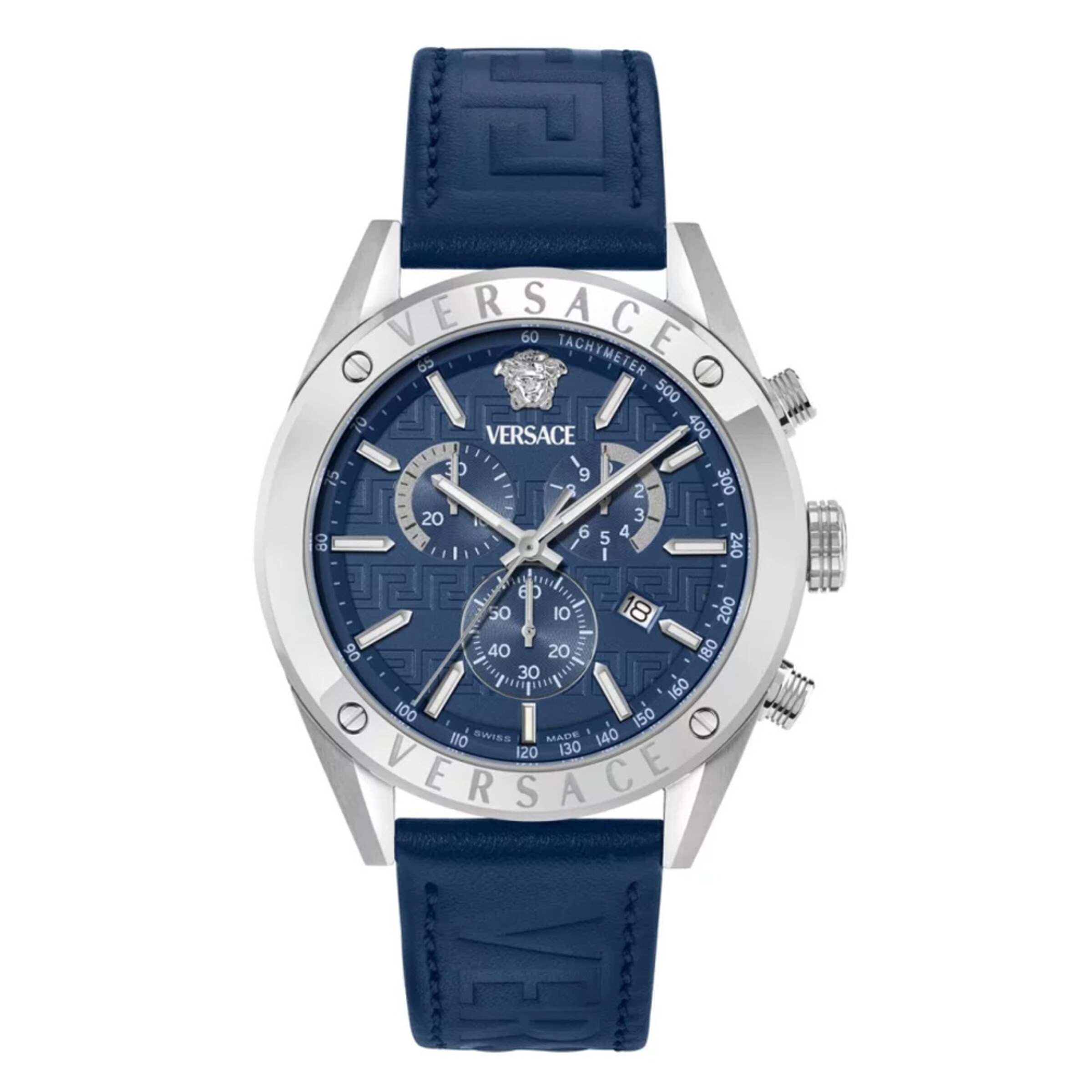 VERSACE Analoog horloge in Blauw: voorkant