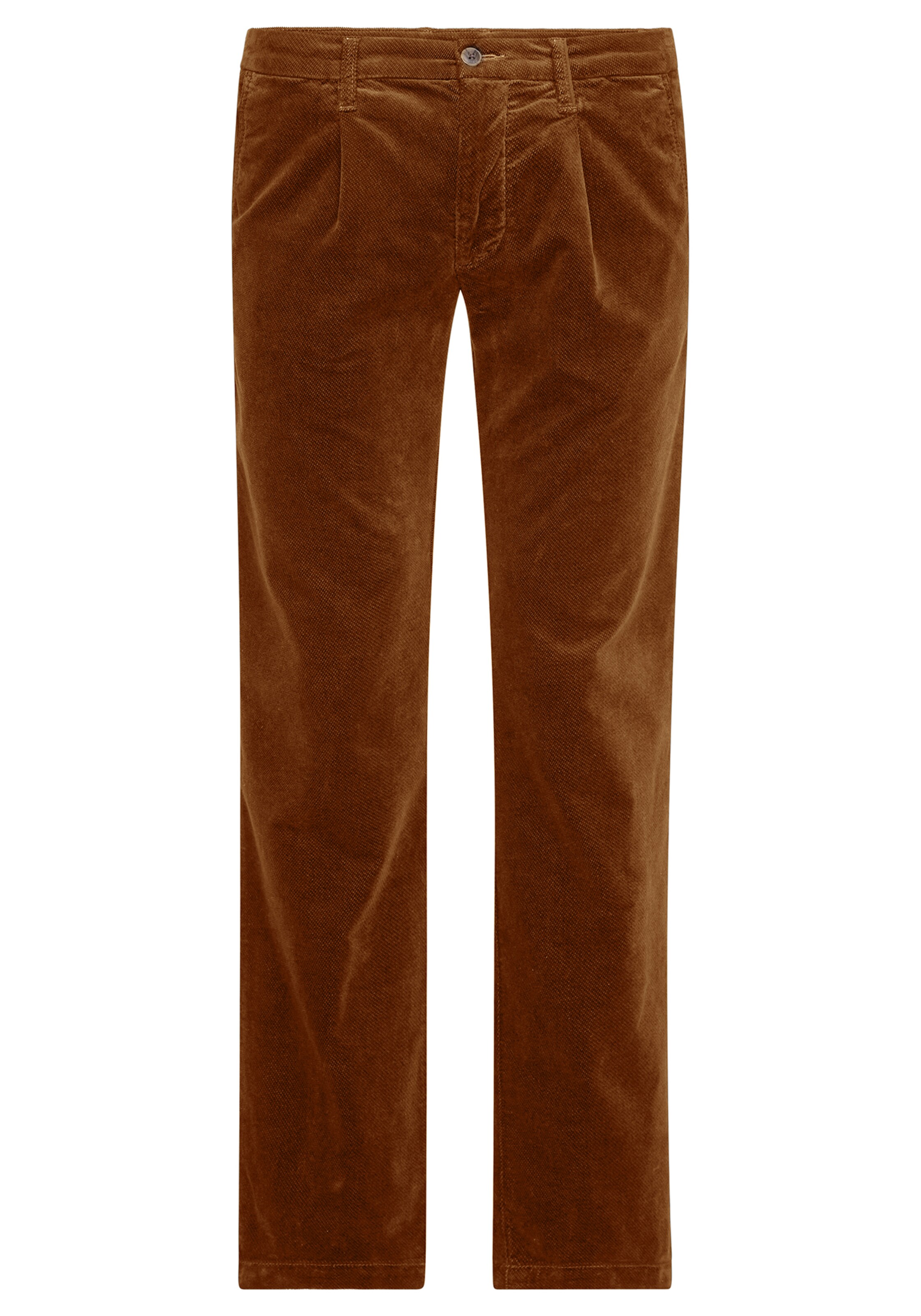 REDPOINT Slim fit Chino Pants in Brown: front