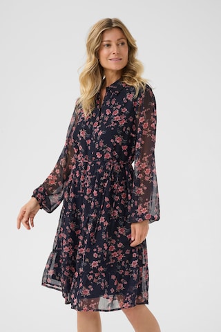 Rochie tip bluză 'Yuna' de la Cream pe albastru: față