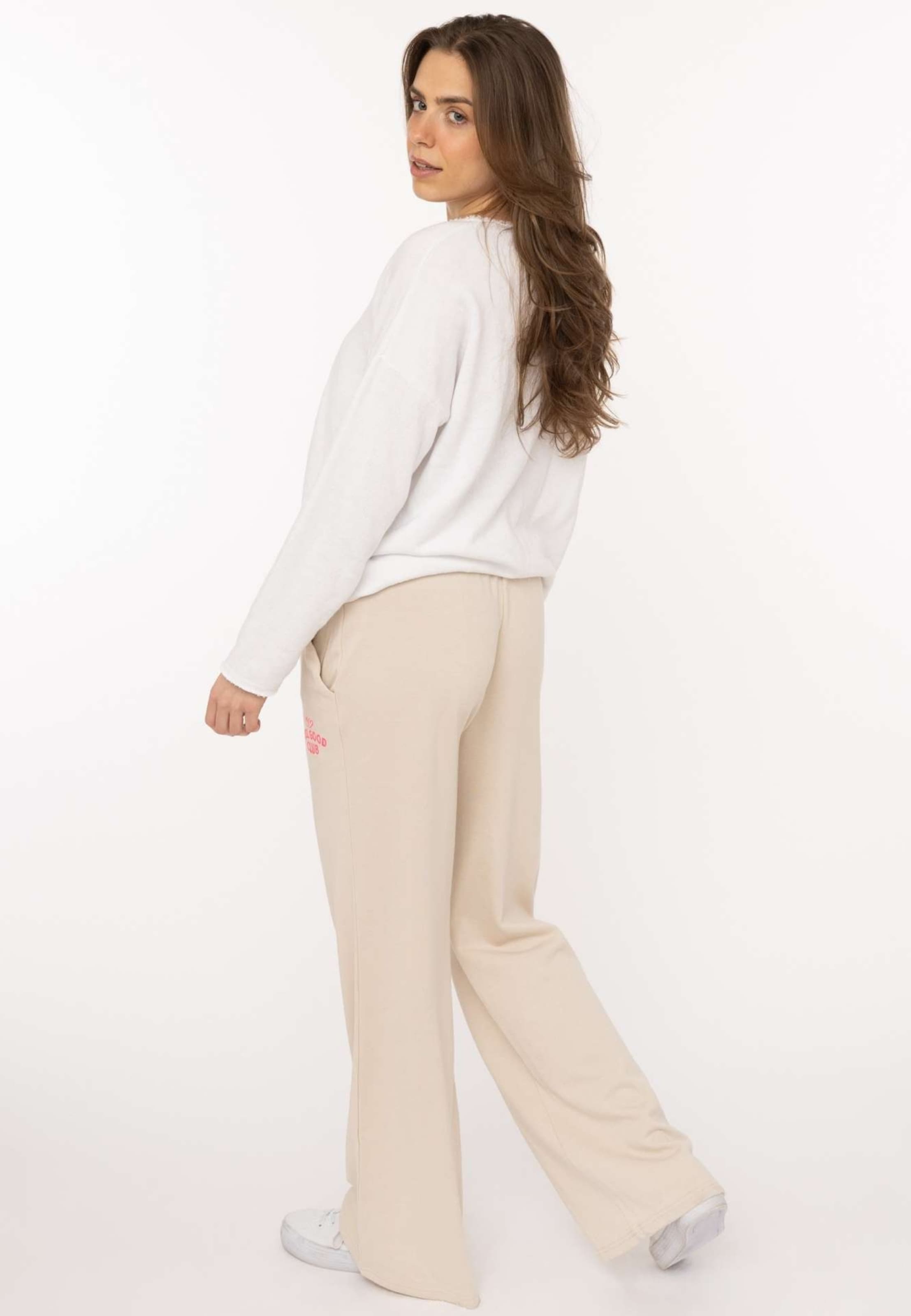 Regular Pantalon Zwillingsherz en beige