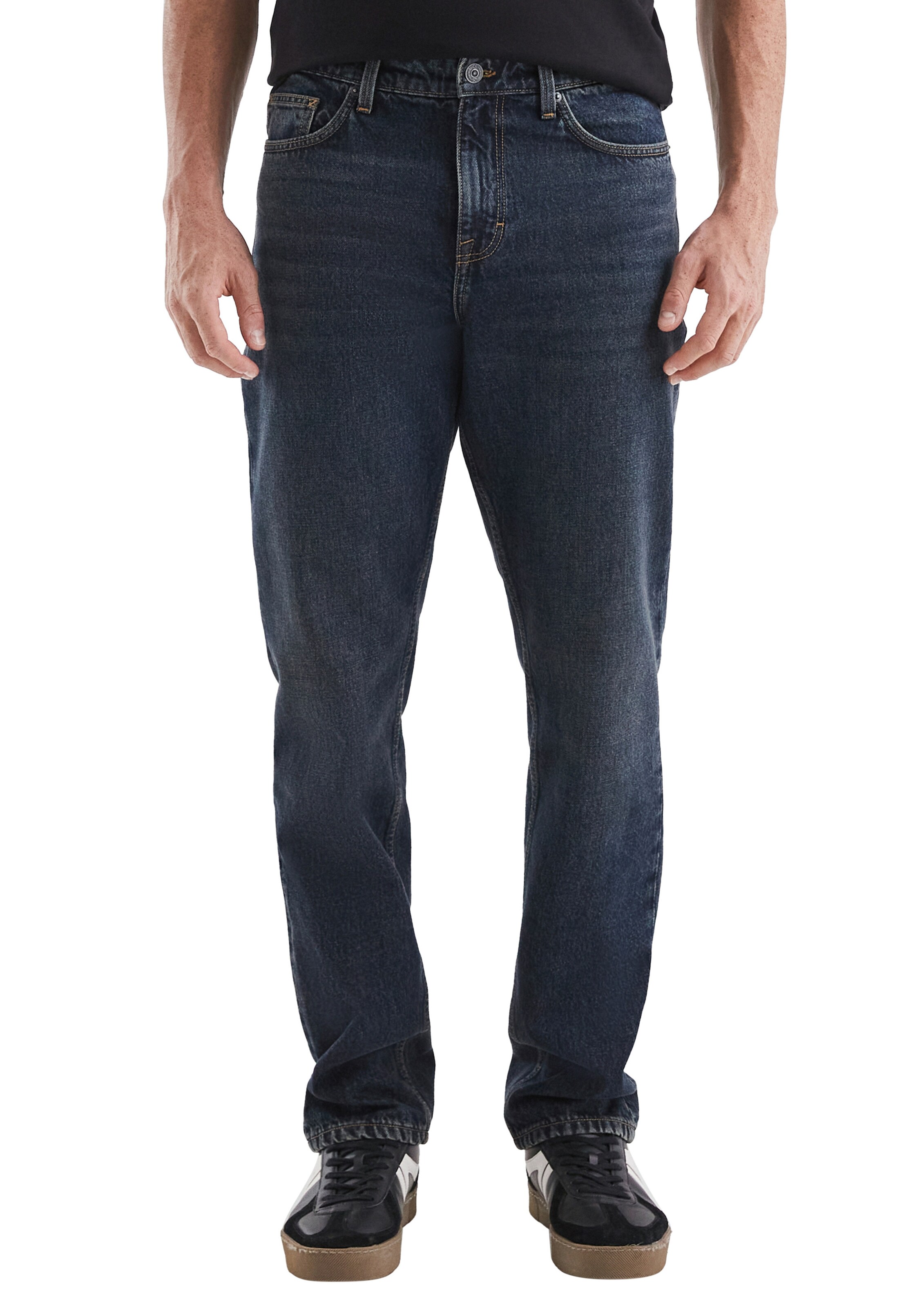 QS Regular Jeans in Blauw: voorkant