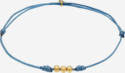 ELLI Armband Kugel, Textil-Armband in blau / gold, Produktansicht