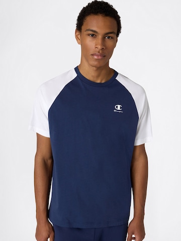 Champion Authentic Athletic Apparel T-Shirt in Blau: Vorderseite