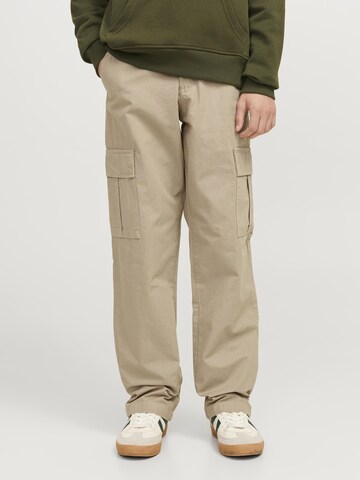 Loosefit Pantalon Jack & Jones Junior en beige : devant
