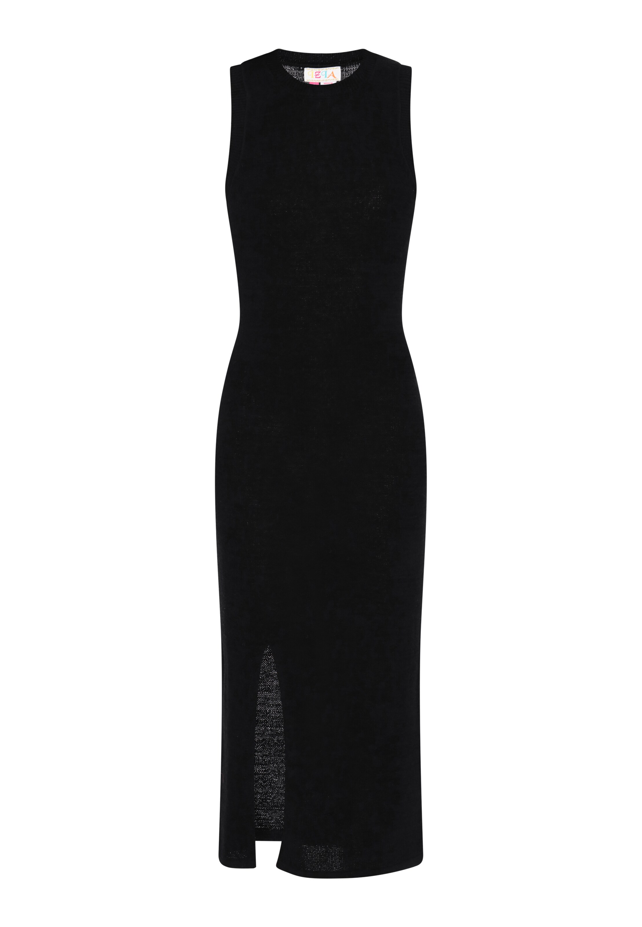 IZIA Gebreide jurk 'Boho' in Zwart: voorkant