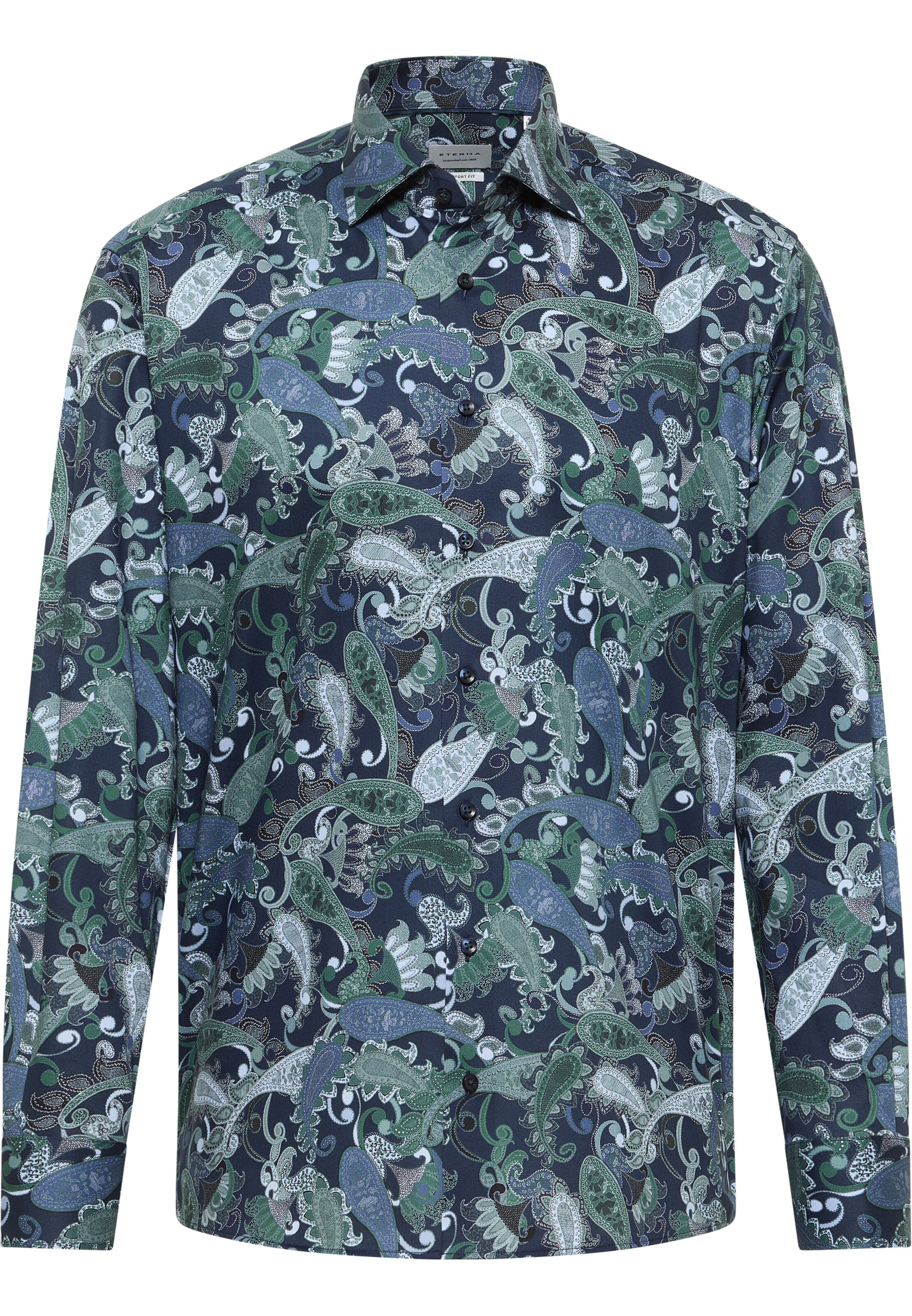 ETERNA Comfort Fit Hemd in Blau: Vorderseite
