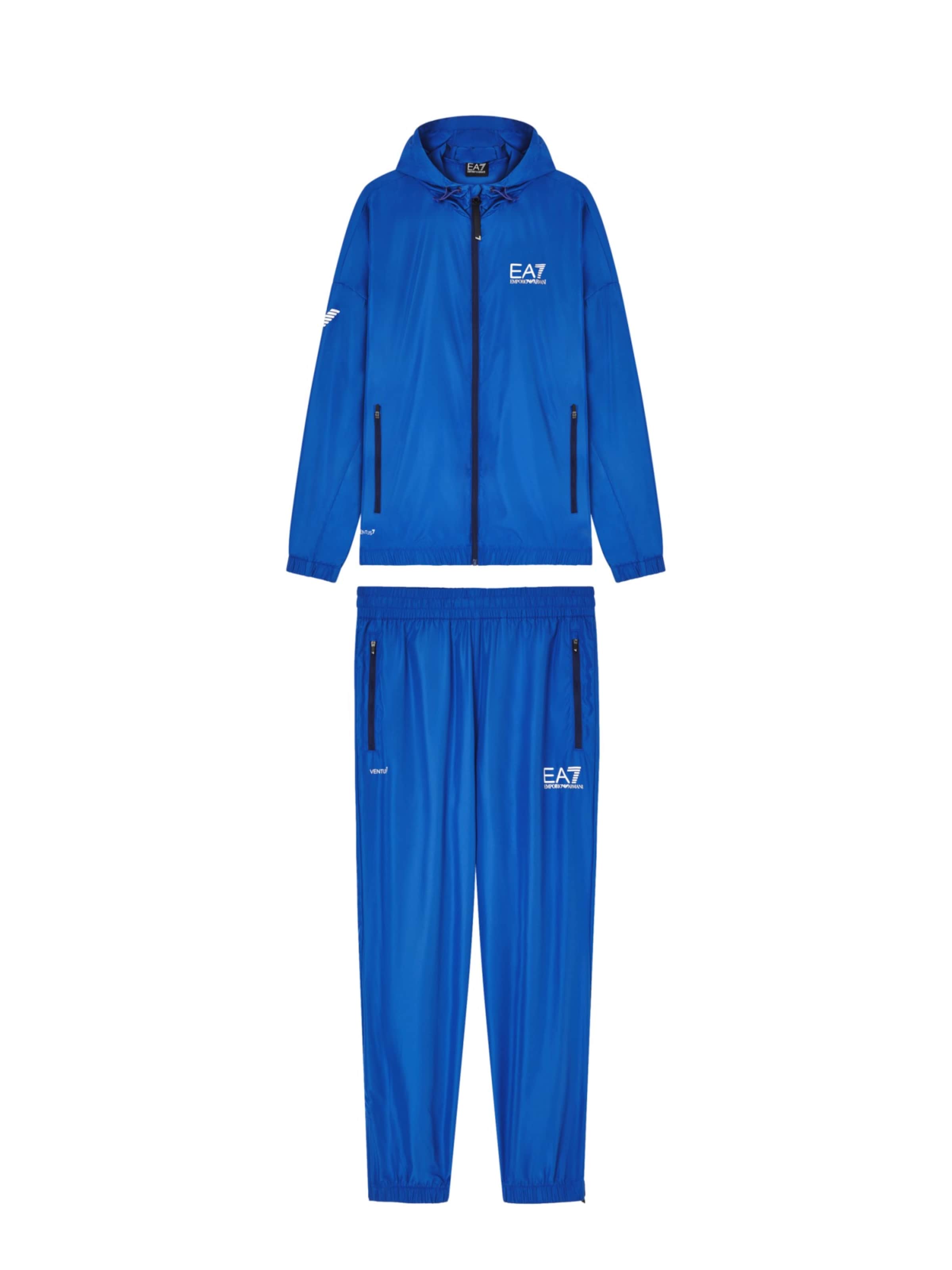 Survêtement EA7 Emporio Armani en bleu : devant