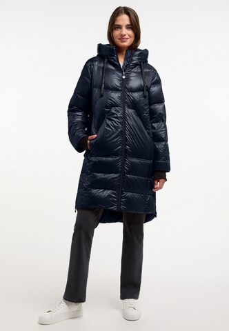 Frieda & Freddies NY Wintermantel 'Twister 2' in Blau: Vorderseite