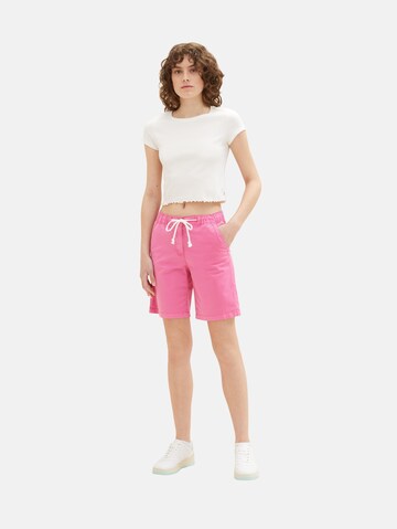 TOM TAILOR Regular Shorts in Pink