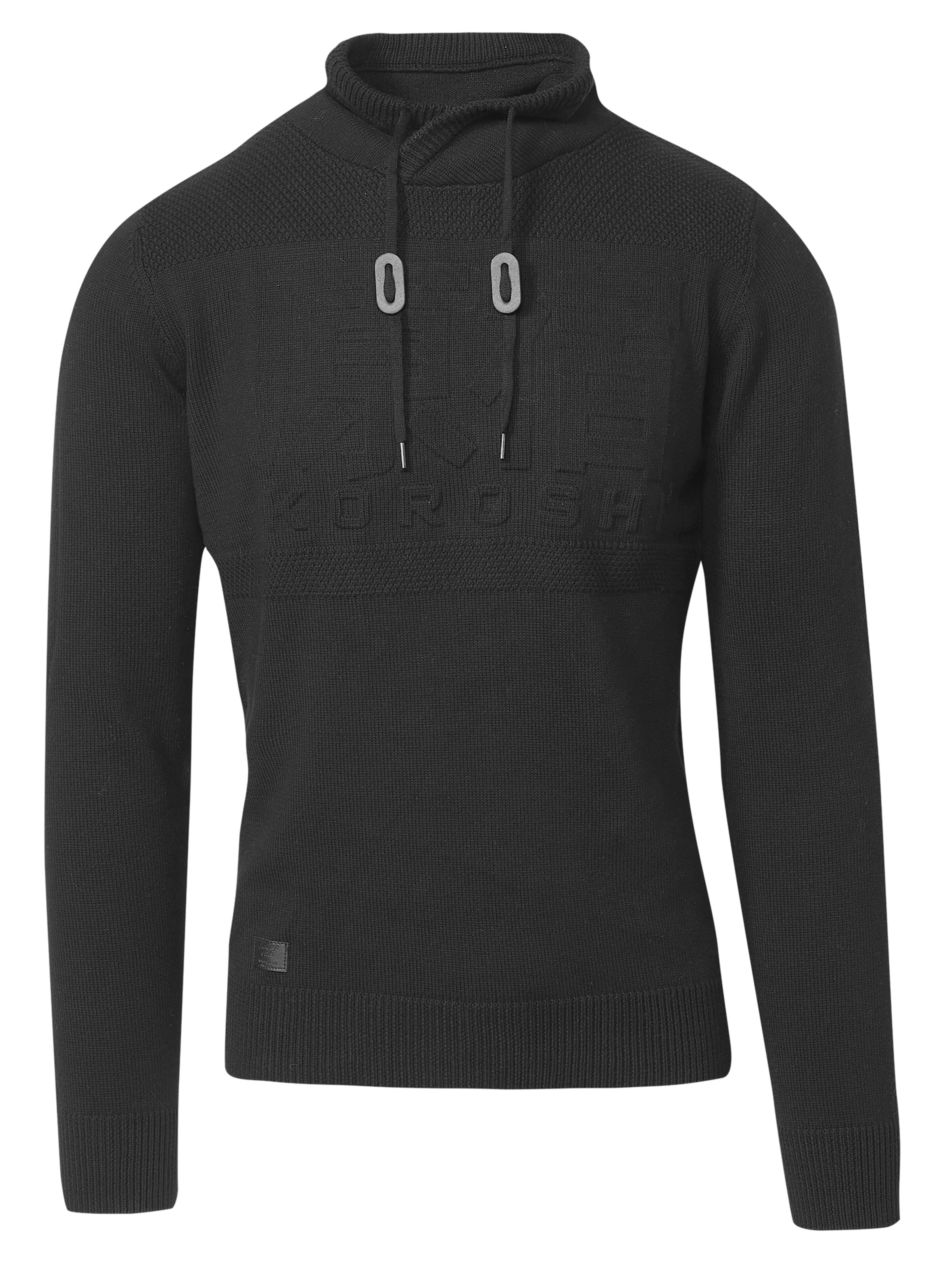 KOROSHI Pulover 'Punto' | črna barva: sprednja stran