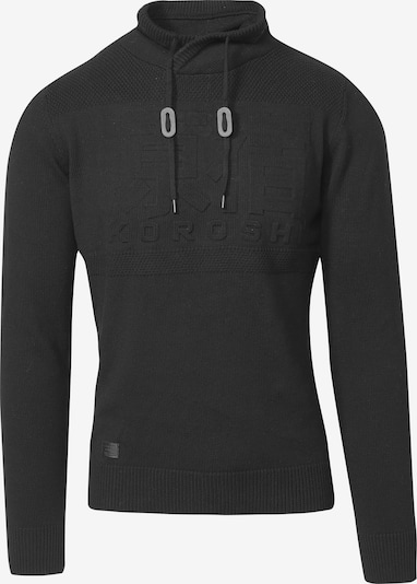 KOROSHI Pull-over 'Punto' en noir, Vue avec produit