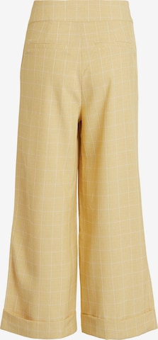 VILA Loose fit Pleat-Front Pants 'Emily' in Yellow
