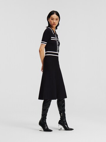 Karl Lagerfeld Dress 'Polo Knit' in Black