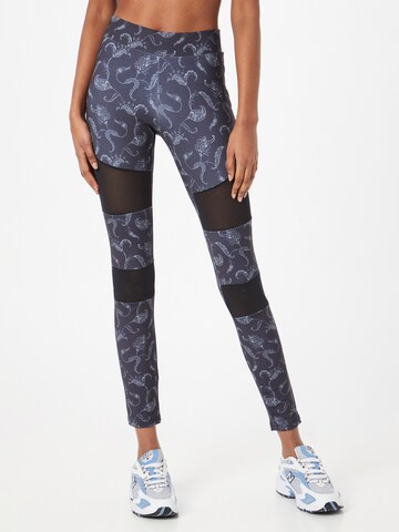 Urban Classics Skinny Leggings in Zwart: voorkant