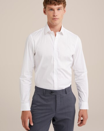 Slim fit Cămașă de la WE Fashion pe alb: față