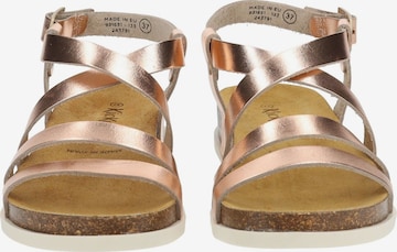 Kickers Sandalen met riem in Goud