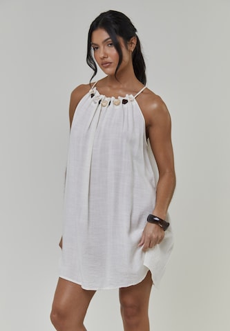 South Beach Dress in White: front