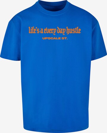 T-Shirt 'Hustle' MT Upscale en bleu : devant