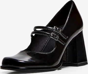 BershkaCipele s potpeticom - crna boja: prednji dio