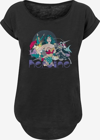 F4NT4STIC Shirt 'DC Comics Justice League Heroine' in Zwart: voorkant