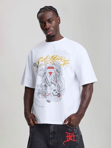 Ed Hardy Koszulka 'Storming New York' w kolorze biały: przód