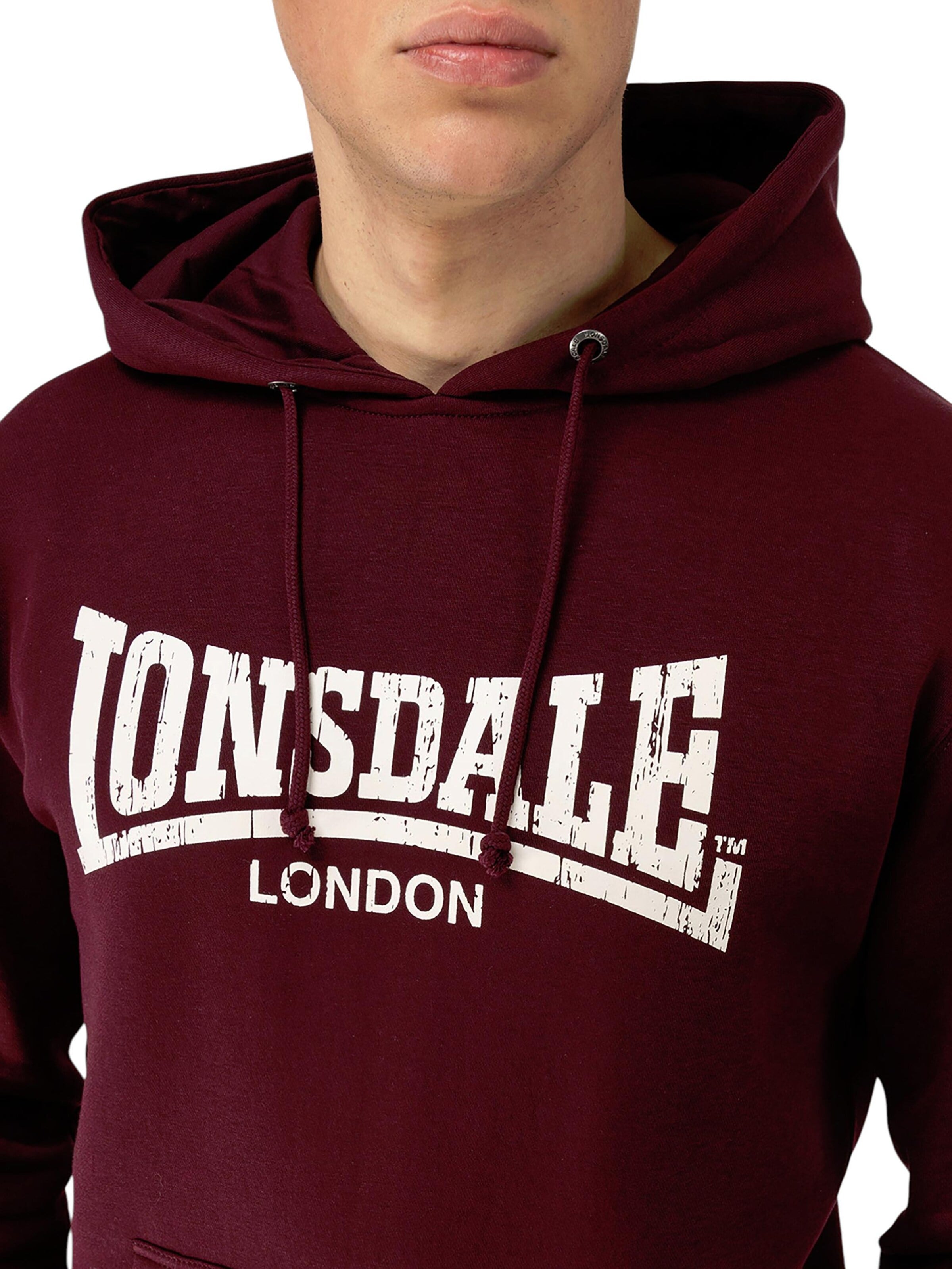 LONSDALE Sweatshirt 'Wolterton' i röd