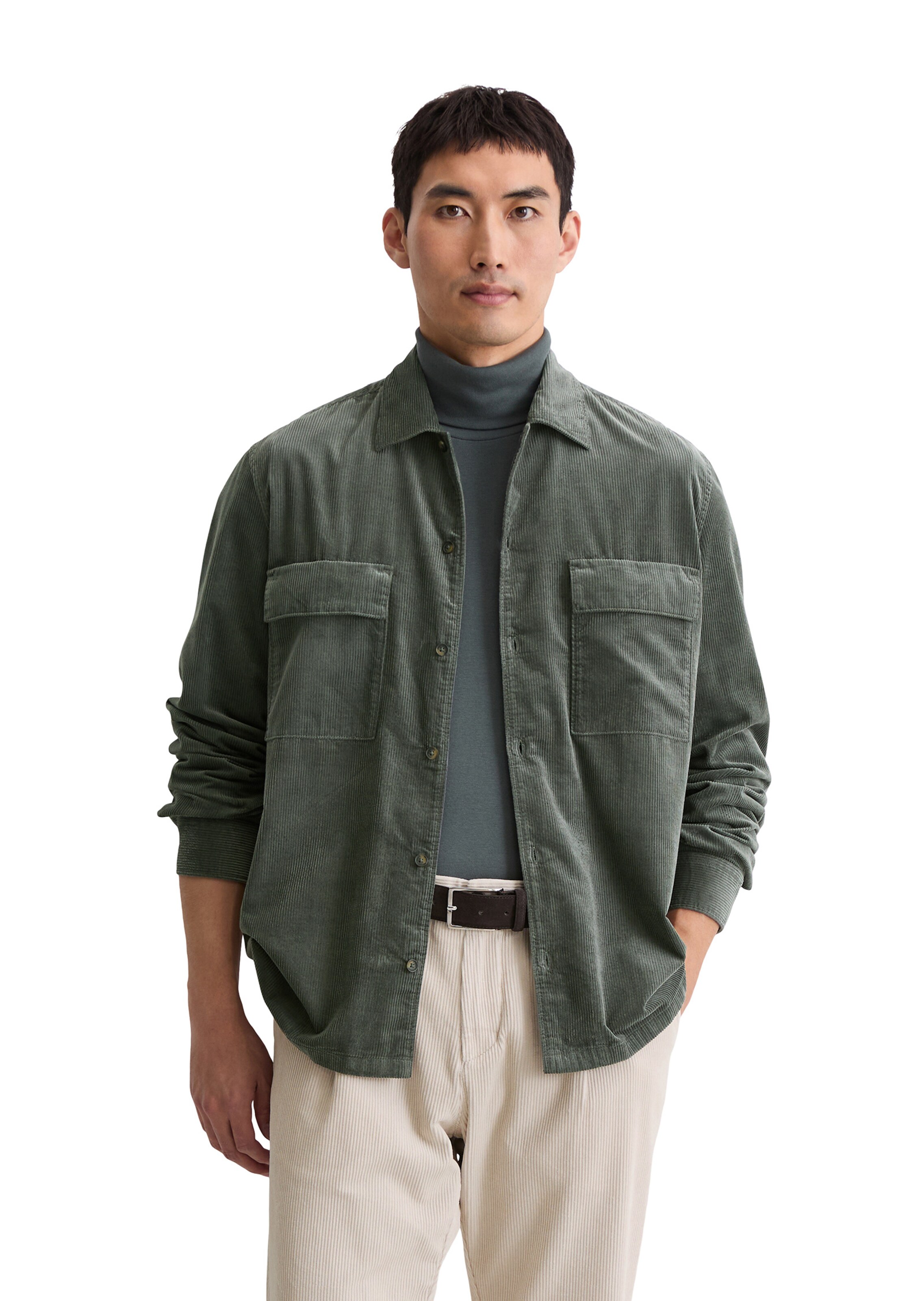 Marc O'Polo Regular fit Button Up Shirt in Green: front