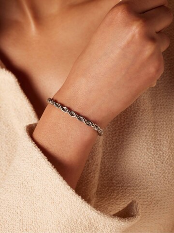 Lucardi Armband 'Glitzerndes Basic' in Silber: Vorderseite