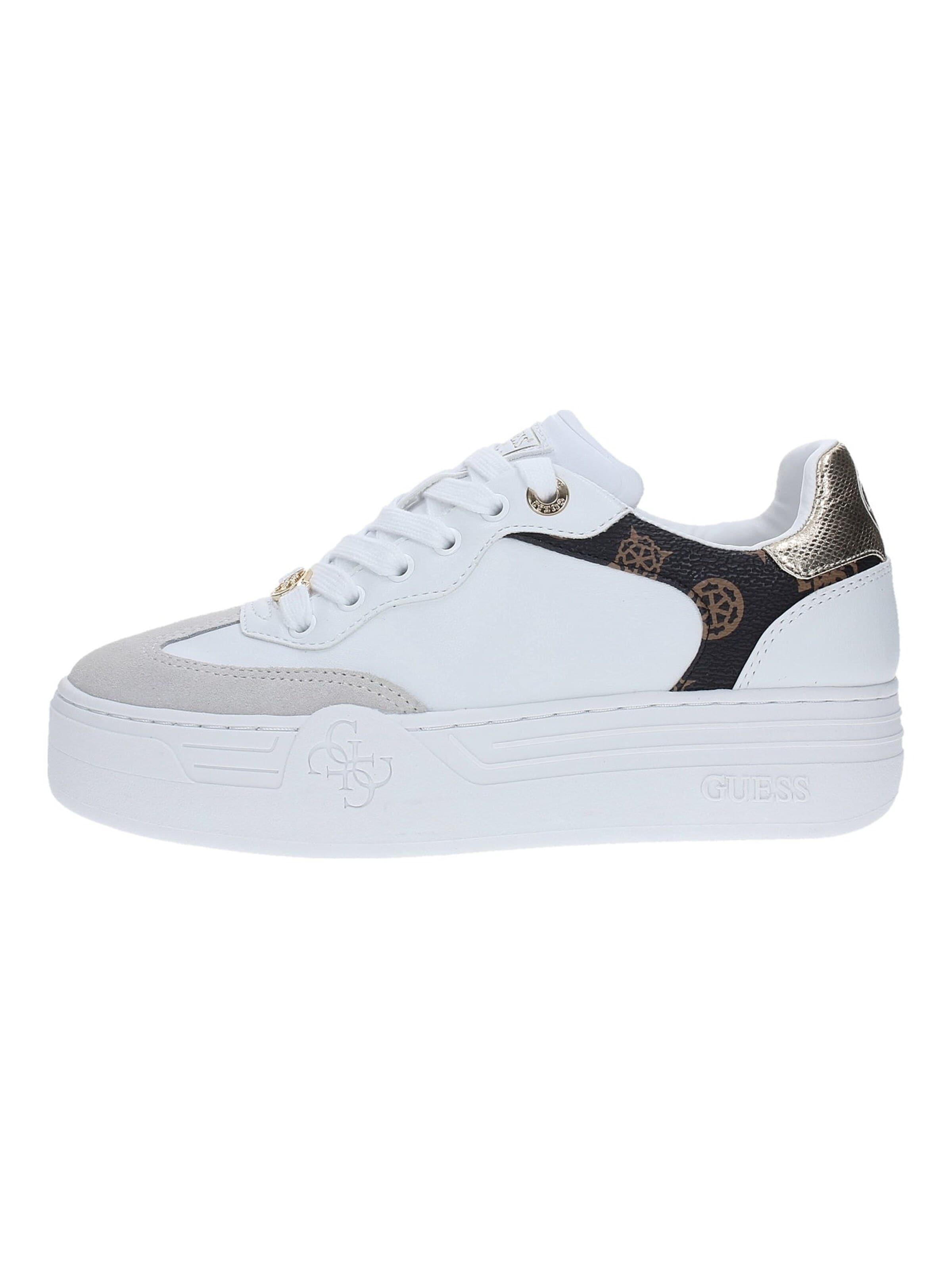 Sneaker bassa 'Guess FLPSWOELE12' di GUESS in bianco: frontale