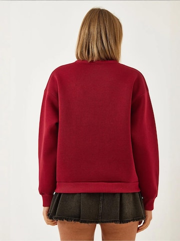 Bianco Lucci Sweatshirt in Rot