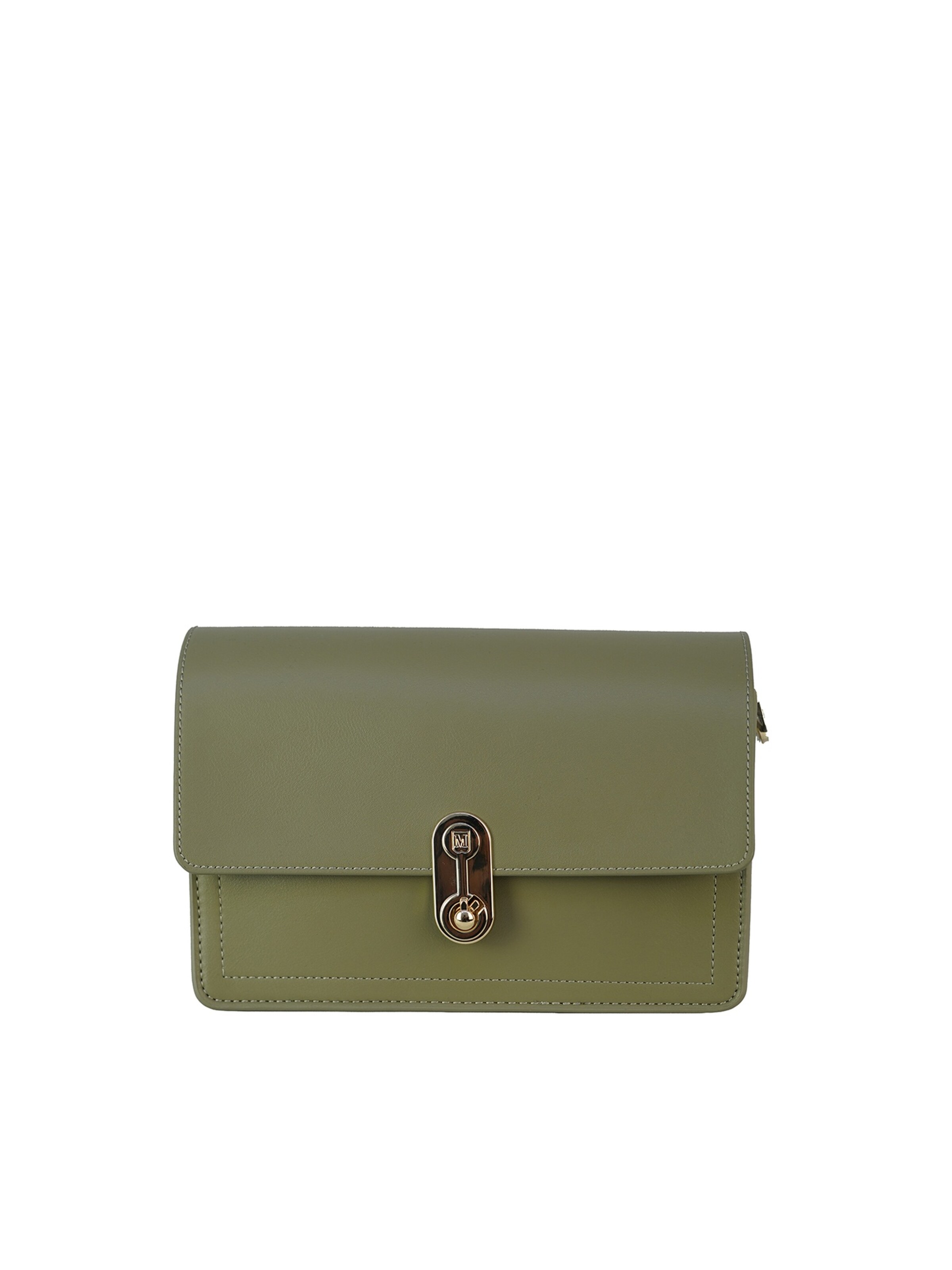 Borsa a spalla 'Borsa a Spalla Carol Miniflap Bruno Magli Eco-Pelle Twist Lock' di Bruno Magli in grigio: frontale
