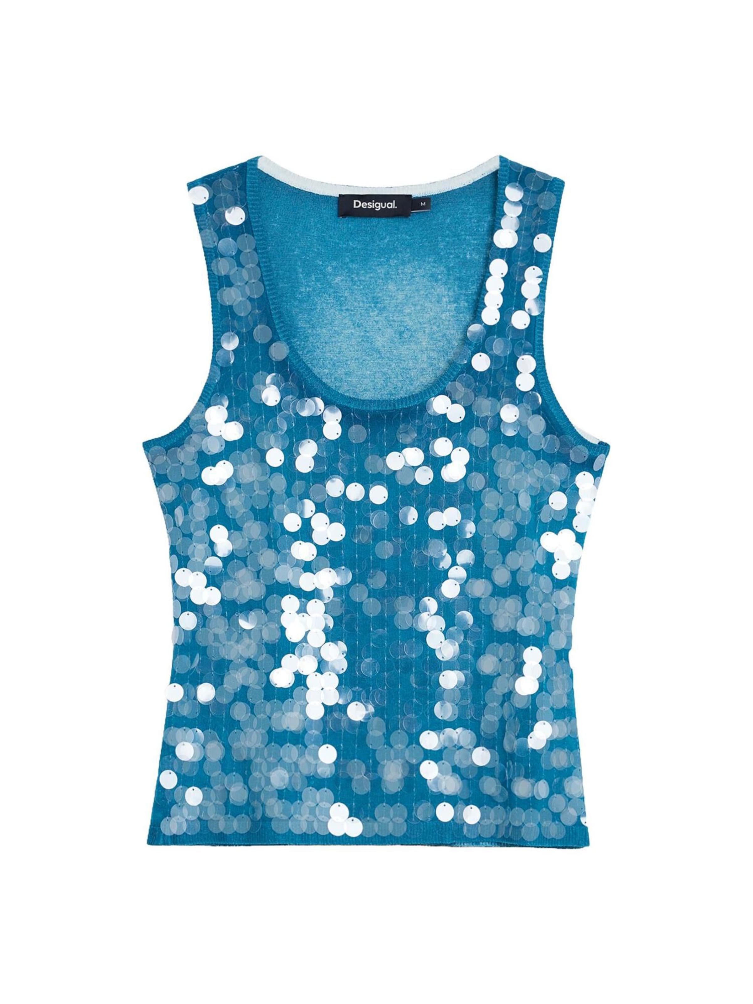 Desigual - Camiseta en azul: frente