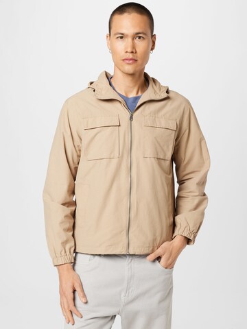 BURTON MENSWEAR LONDON Between-Season Jacket in Brown: front