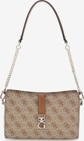 GUESS Axelremsväska 'Zamira' i beige: framsida