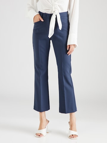 MAX&Co. Boot cut Pleated Pants 'ORTENSIA' in Blue: front